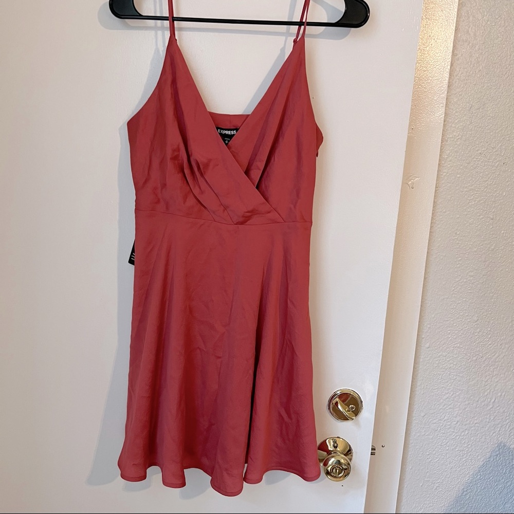 Express satin mini A-line dress